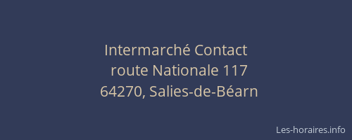 Intermarch&eacute; Contact