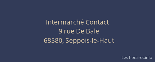 Intermarch&eacute; Contact