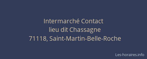 Intermarch&eacute; Contact