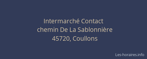 Intermarch&eacute; Contact
