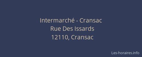 Intermarché - Cransac