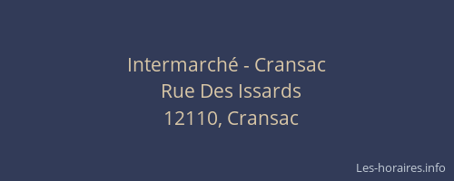 Intermarch&eacute; - Cransac
