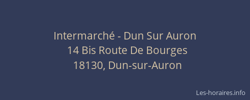 Intermarché - Dun Sur Auron