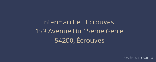 Intermarch&eacute; - Ecrouves