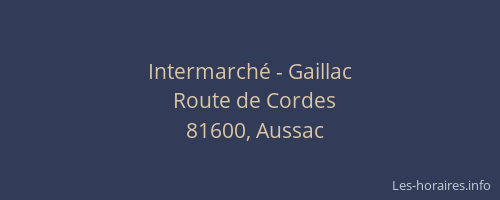 Intermarché - Gaillac