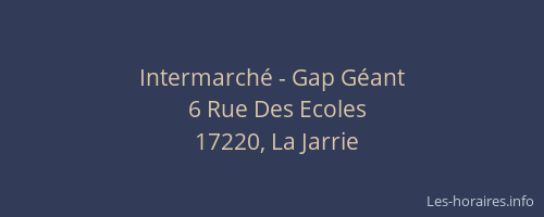 Intermarché - Gap Géant