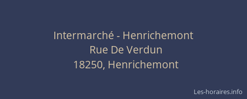 Intermarché - Henrichemont