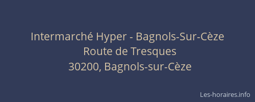 Intermarché Hyper - Bagnols-Sur-Cèze