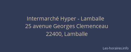 Intermarché Hyper - Lamballe