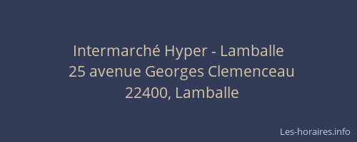 Intermarch&eacute; Hyper - Lamballe