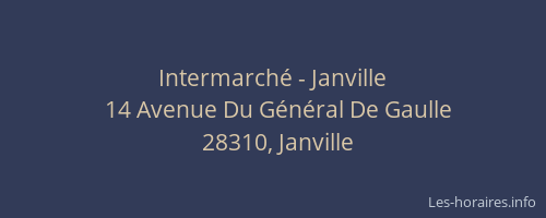 Intermarch&eacute; - Janville
