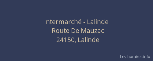 Intermarch&eacute; - Lalinde