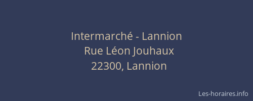 Intermarch&eacute; - Lannion