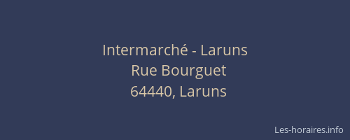 Intermarch&eacute; - Laruns