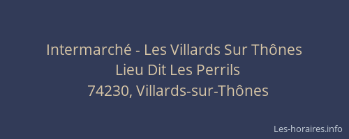 Intermarché - Les Villards Sur Thônes