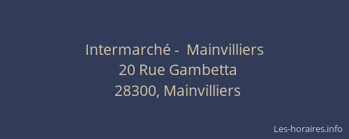 Intermarché -  Mainvilliers