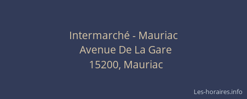 Intermarché - Mauriac
