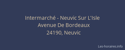 Intermarché - Neuvic Sur L'Isle