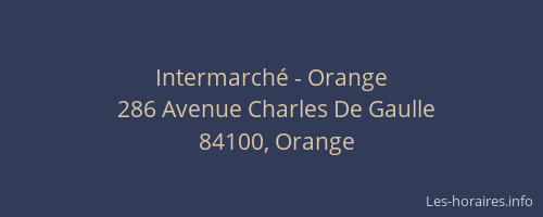 Intermarch&eacute; - Orange