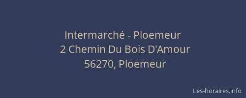 Intermarch&eacute; - Ploemeur