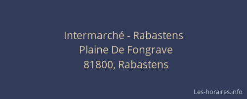 Intermarch&eacute; - Rabastens