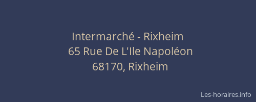 Intermarché - Rixheim