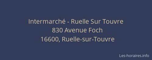 Intermarché - Ruelle Sur Touvre