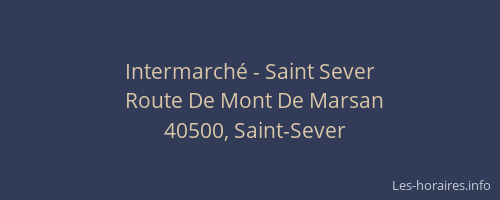 Intermarché - Saint Sever
