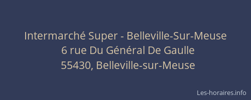 Intermarché Super - Belleville-Sur-Meuse