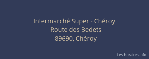 Intermarché Super - Chéroy
