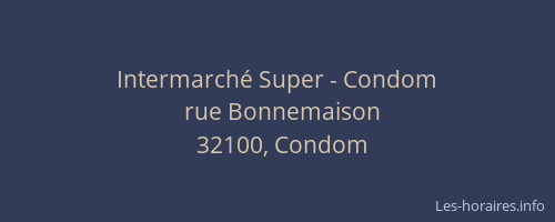 Intermarch&eacute; Super - Condom