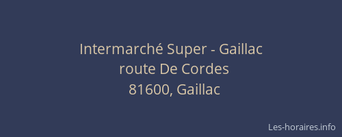 Intermarché Super - Gaillac
