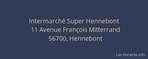 Intermarch&eacute; Super Hennebont