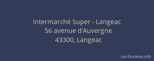 Intermarché Super - Langeac