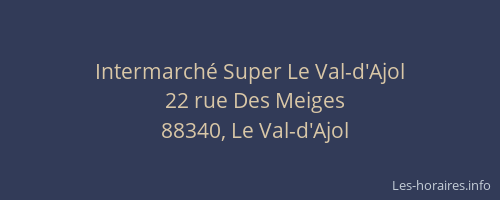 Intermarché Super Le Val-d'Ajol