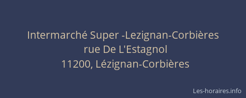 Intermarché Super -Lezignan-Corbières