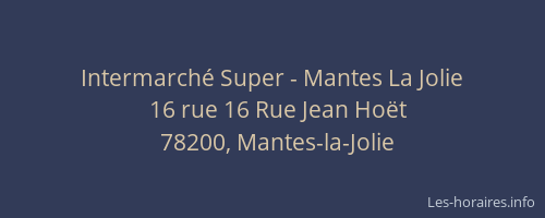 Intermarché Super - Mantes La Jolie