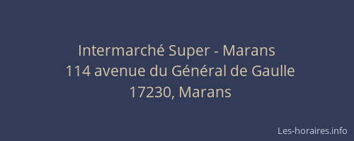 Intermarché Super - Marans