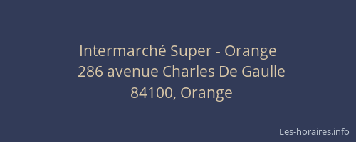 Intermarché Super - Orange