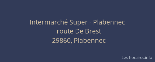 Intermarché Super - Plabennec