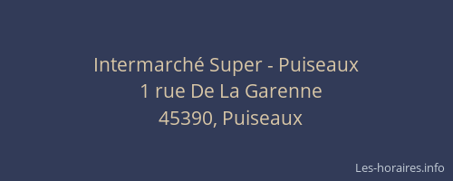 Intermarch&eacute; Super - Puiseaux