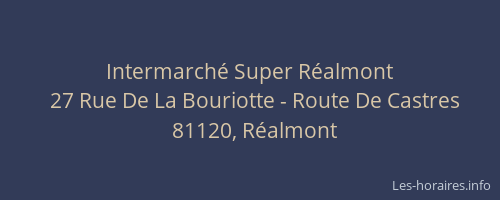 Intermarch&eacute; Super R&eacute;almont