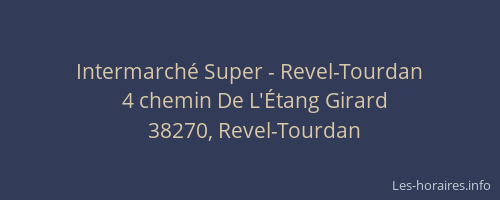 Intermarché Super - Revel-Tourdan