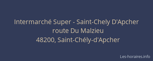 Intermarché Super - Saint-Chely D'Apcher