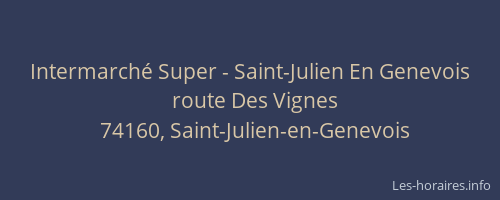 Intermarché Super - Saint-Julien En Genevois