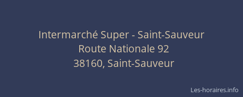 Intermarché Super - Saint-Sauveur