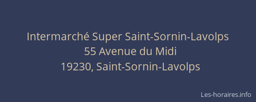 Intermarché Super Saint-Sornin-Lavolps
