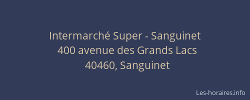 Intermarch&eacute; Super - Sanguinet