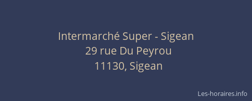 Intermarch&eacute; Super - Sigean