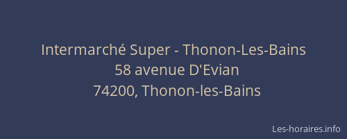 Intermarché Super - Thonon-Les-Bains
